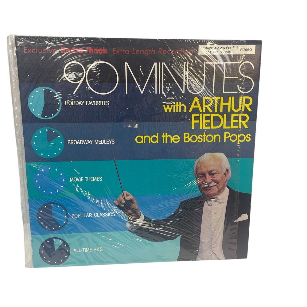 Vintage 1976 90 Minutes w Arthur Fiedler and Boston Pops Vinyl LP Record Album